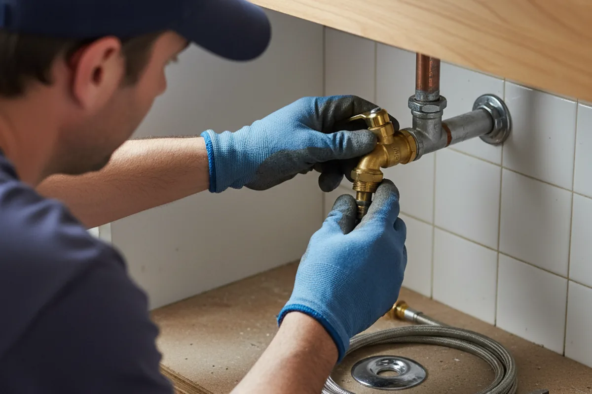 Shutoff valve and fitting work during Faucet and Fixture Repair in Sheldon